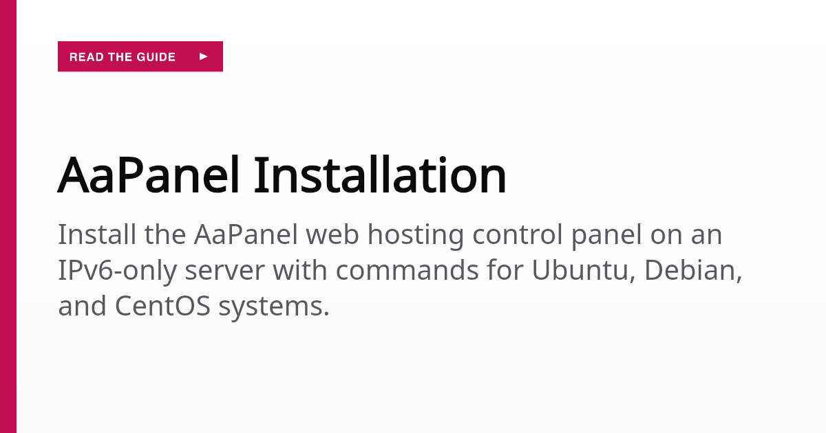 AaPanel Installation | 8Labs Docs